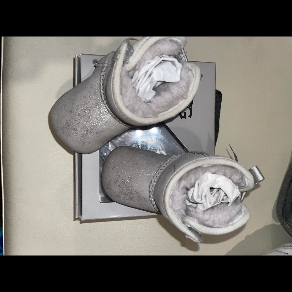 Baby Gray Sequin UGG Boots…6-12M